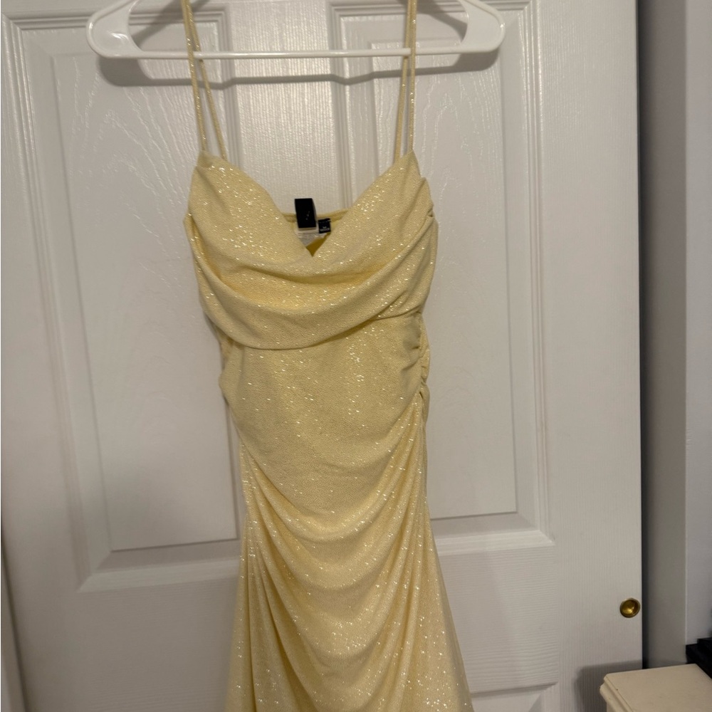 Windsor shimmer hourglass a-line mini dress